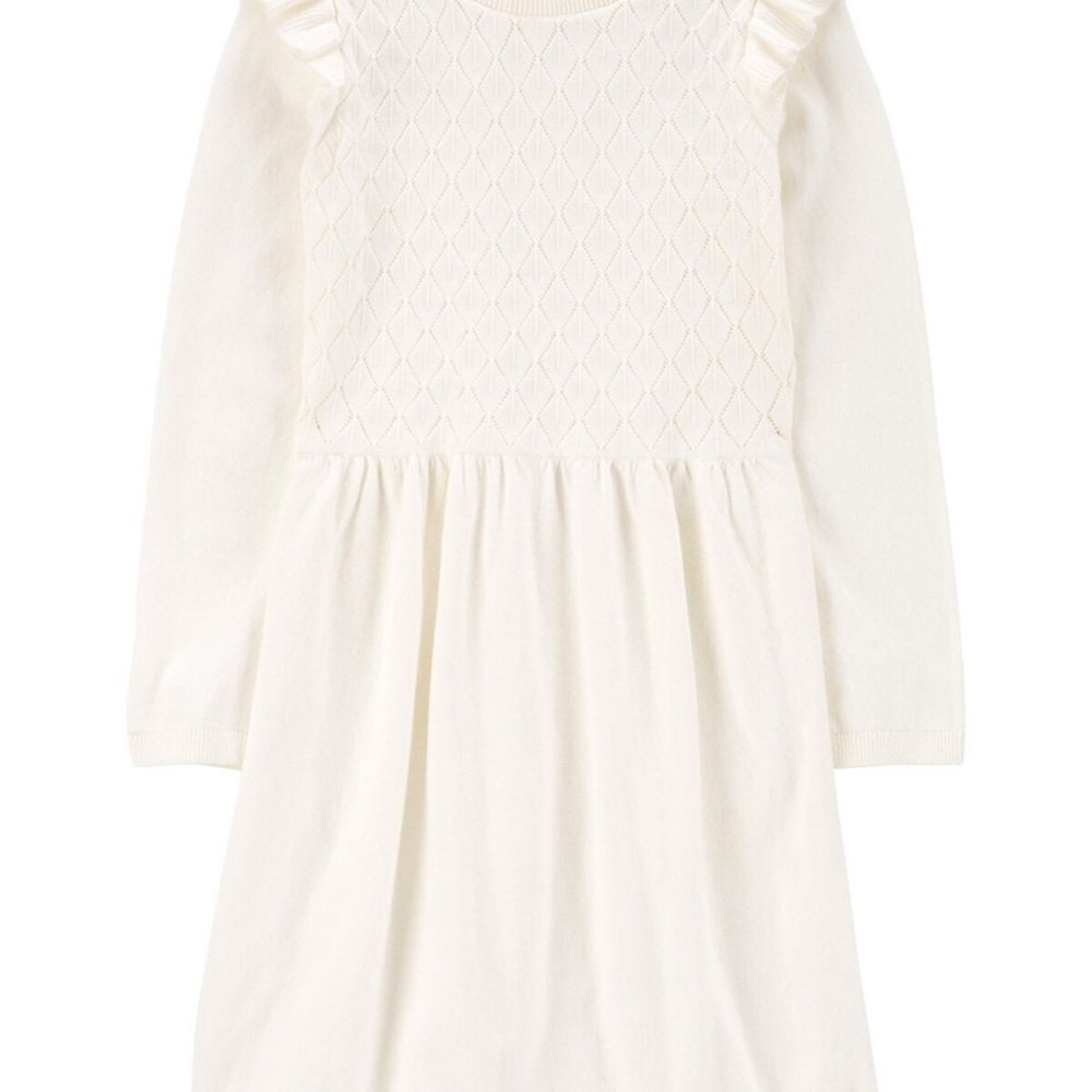 Carter's Ivory Quilted Kids Dress